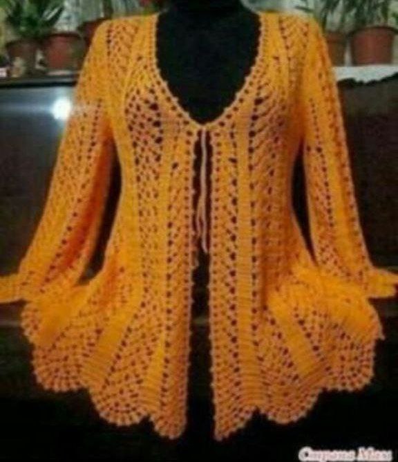 ***?***آموزش بلوز قلاب بافی