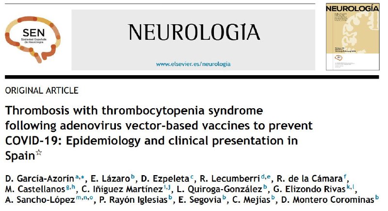 45 casos de síndrome de trombose …