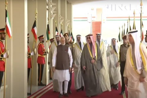 **PM Narendra Modi arrives in Kuwait …