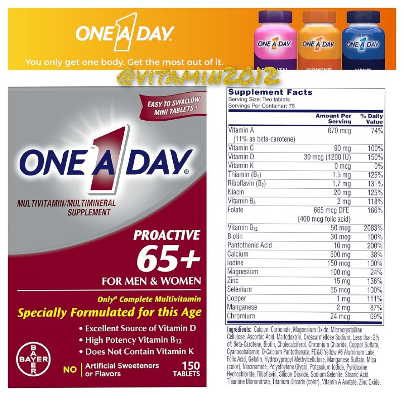 **One A Day Proactive 65+** — …