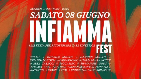 "Infiamma Fest", l'8 giugno al Bunker per ricostruire Casa Sintentica