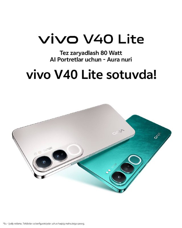 ***📸*** **Yangi vivo V40 Lite sotuvda!** …