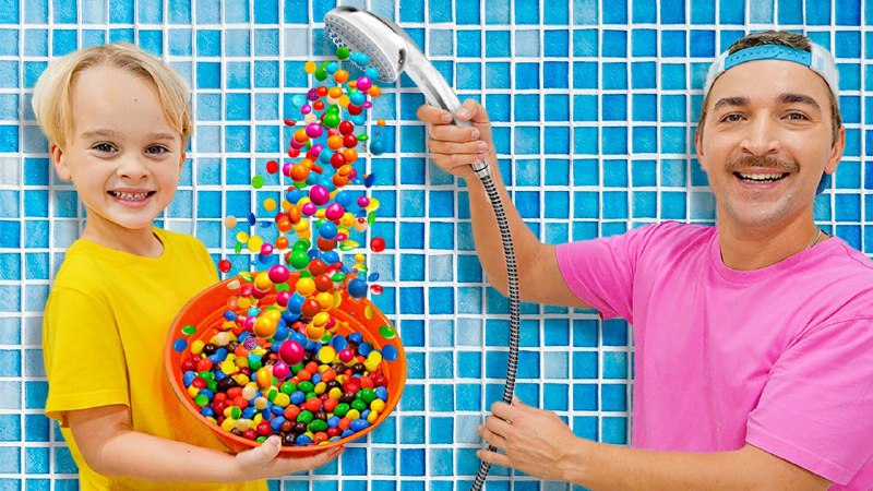 Magic Candy Shower Adventure with Chris …