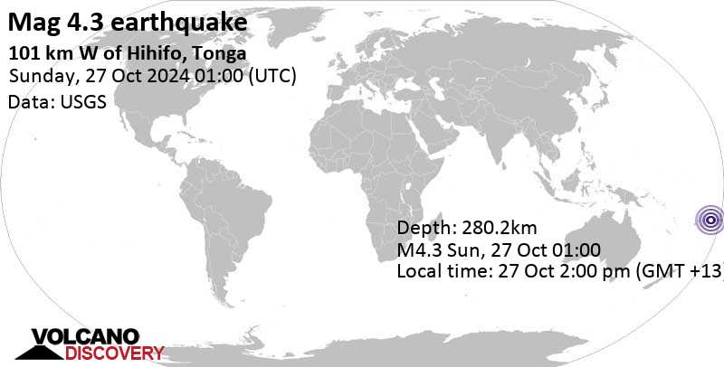 **Moderate mag. 4.3 earthquake - 101 …