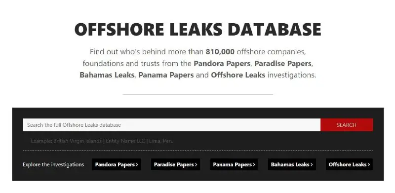 ***💻*** **Offshore Leaks Database**