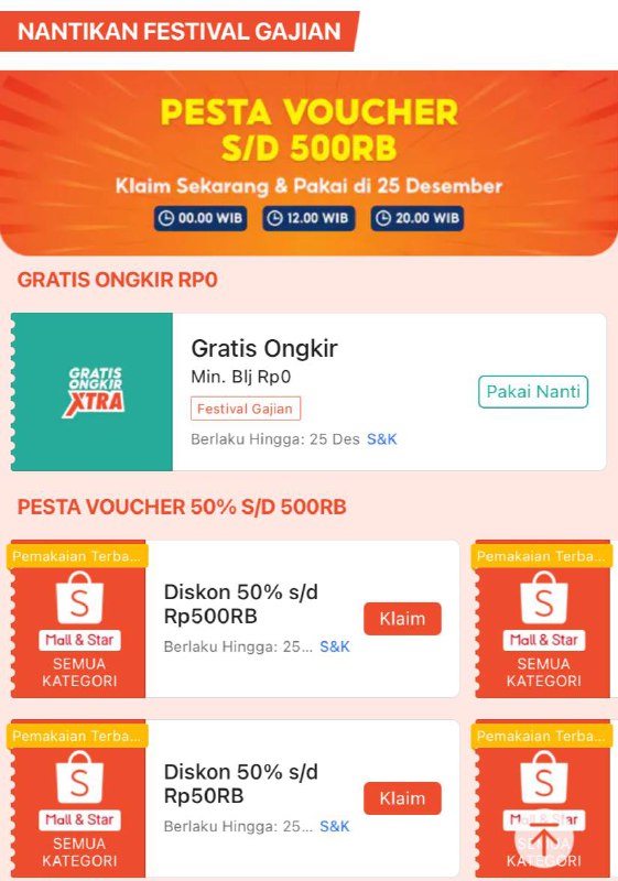 Klaim Voucher Gajian Sale***‼️***