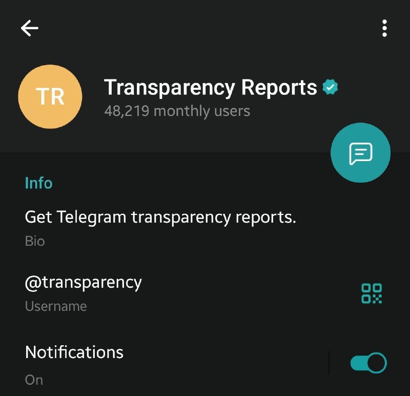 **بات گزارش شفافیت تلگرام (**[**@transparency**](https://t.me/transparency)**) به …