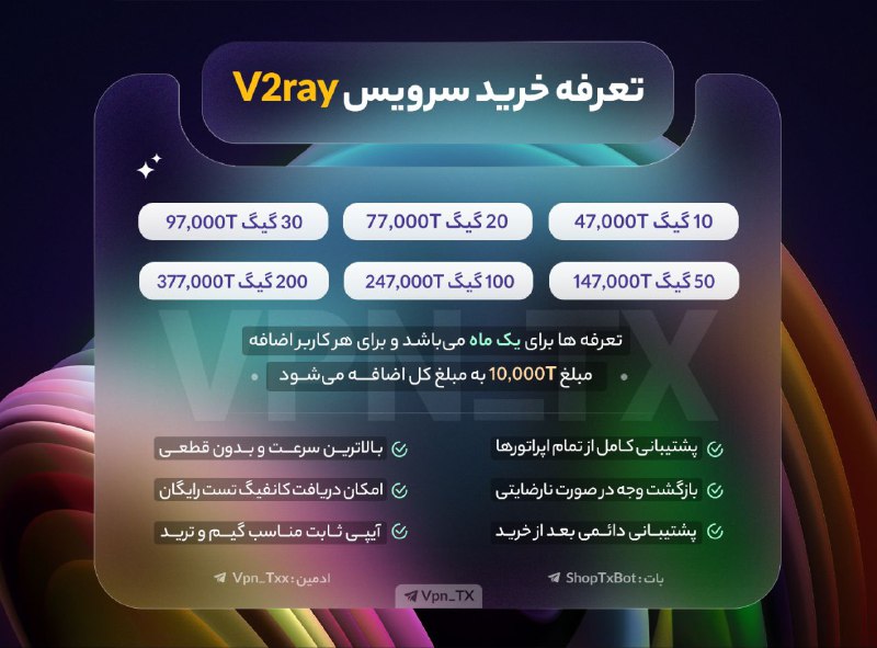 ***💸*** **| تعرفه فیلترشکن V2ray** **یک …