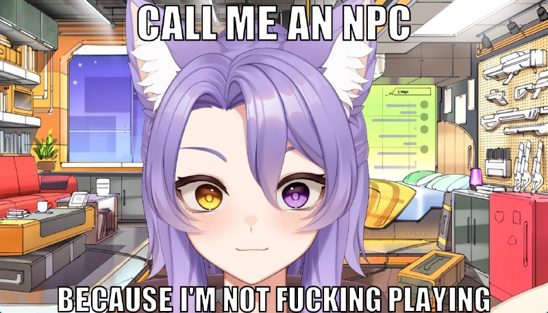 Call me an NPC one more …