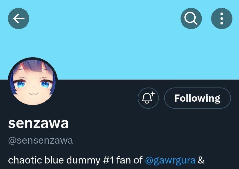 Senzawa changed her Twitter bio