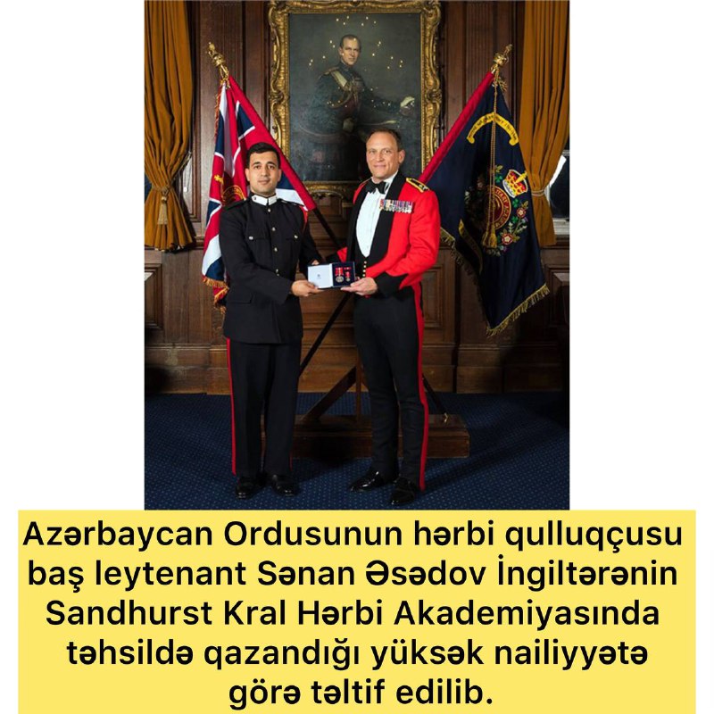 **Azərbaycan Ordusunun hərbi qulluqçusu İngiltərədə təltif …