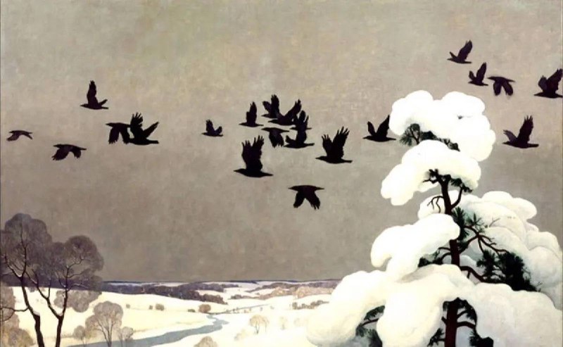 Crows in Winter by N.C. Wyeth …