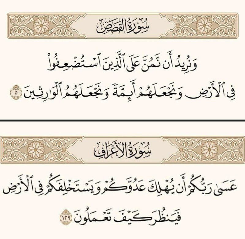 {وَنُرِيدُ أَن نَّمُنَّ عَلَى الَّذِينَ اسْتُضْعِفُوا …