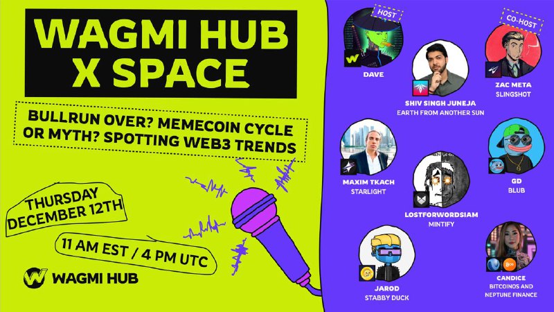 ***🎙*** **Bullrun Over? Memecoin Cycle or …