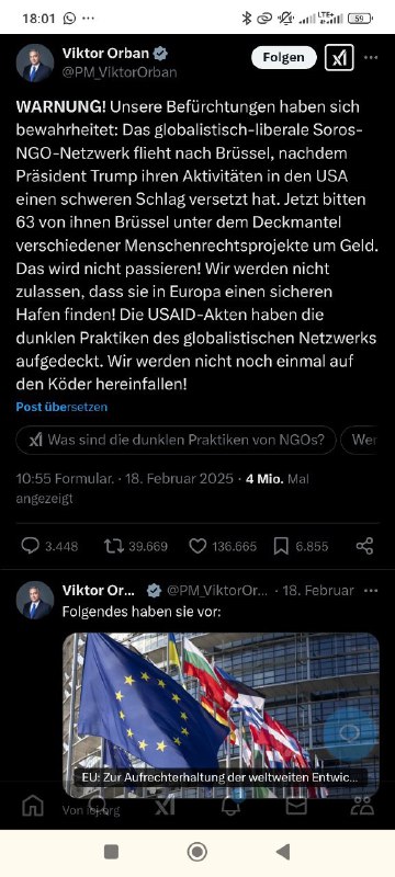 Victor Orban twittert