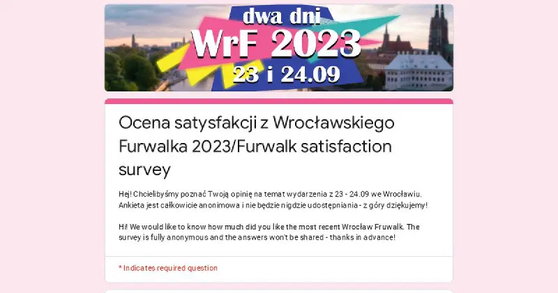 ***❗️*** Mijają dwa tygodnie od Wrocławskiego Furwalku 2023 - to oznacza, że pora przygotowywać się do wydarzenia za rok ***🤩***