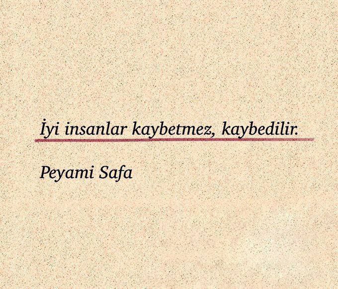 **İyi insanlar kaybetmez, kaybedilir.**