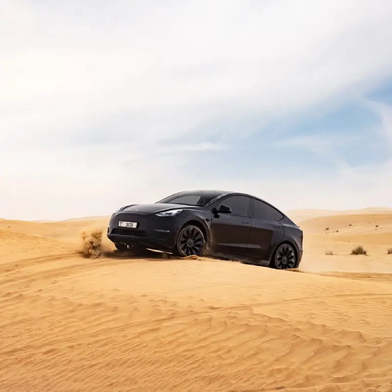 **Tesla Model Y in the Desert**