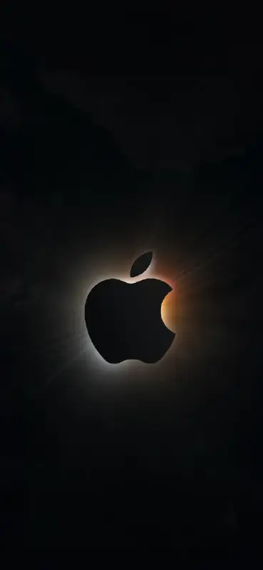 **Total Solar Eclipse with Apple Logo**