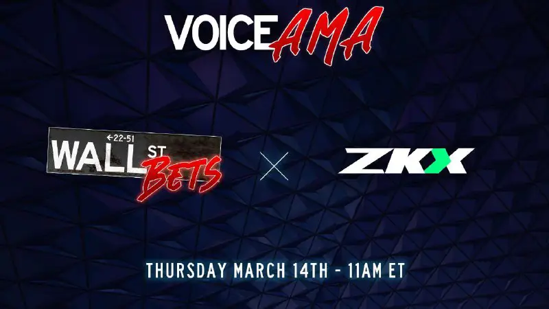 Voice AMA with [ZKX](https://bit.ly/4a4lSBM) in [@WallStreetBets](https://t.me/WallStreet) …