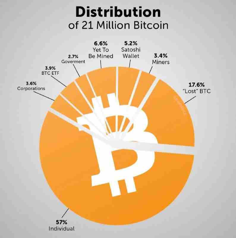 Distribution of 21 Million [#Bitcoin](?q=%23Bitcoin)***💸***