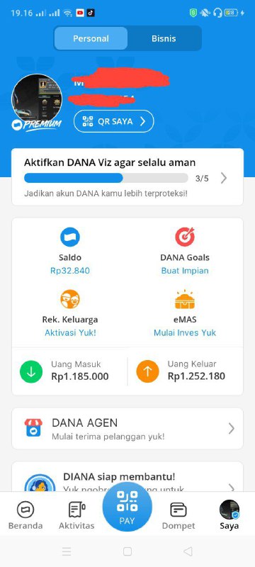 SELL ACCOUNT DANA PAYMENT INDONESIA