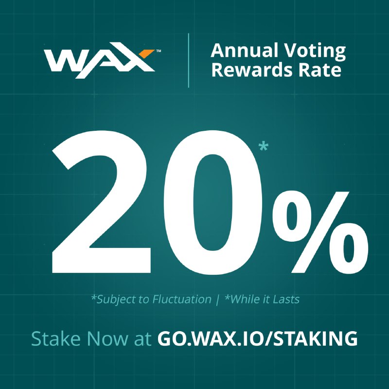 ***?*** NEW: EARN 20% $WAXP REWARDS …