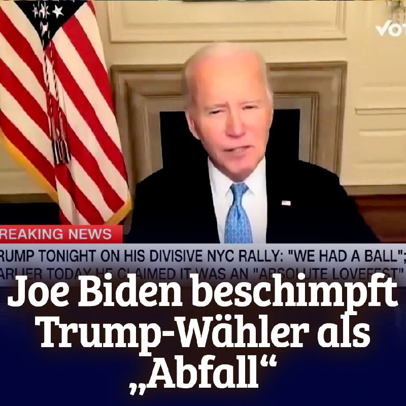 **Biden beschimpft Trump-Wähler als „Abfall“**