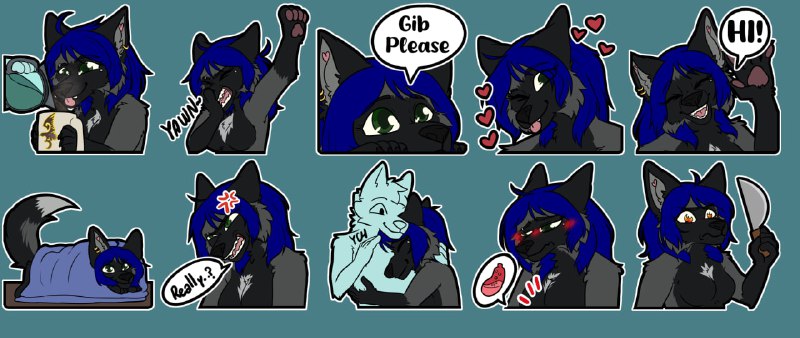 Stickers done for the cutie [@ReeceNightshade](https://t.me/ReeceNightshade) …