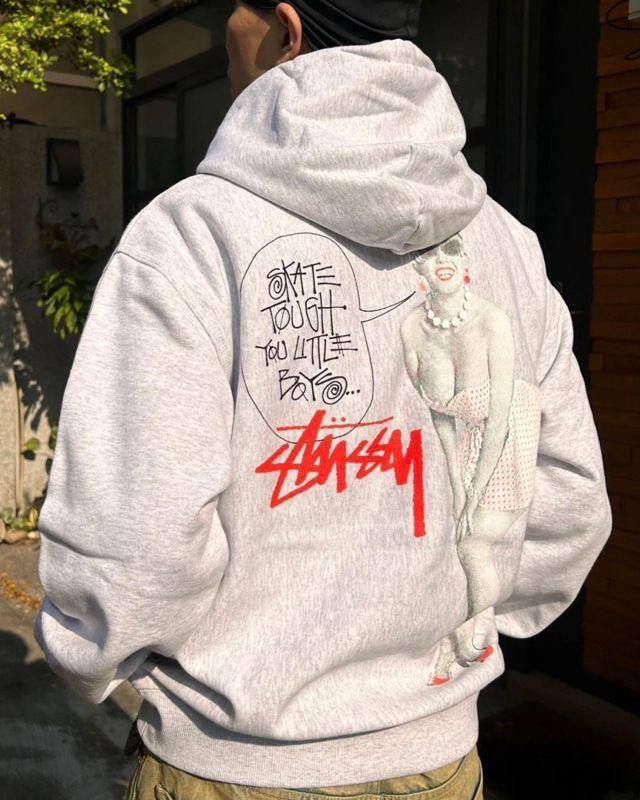 Zip Hoodie stussy grey***🔥***SALE