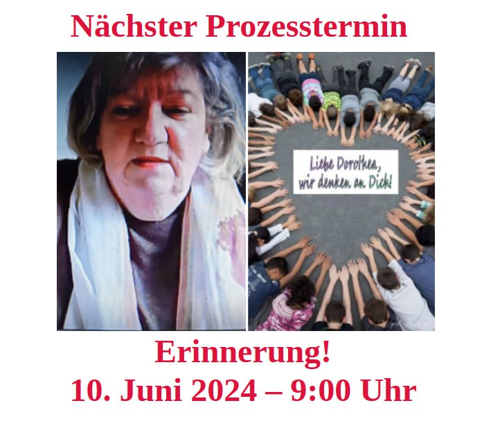 ***🚨*** **Nächster Prozesstermin - ERINNERUNG!**Montag den …