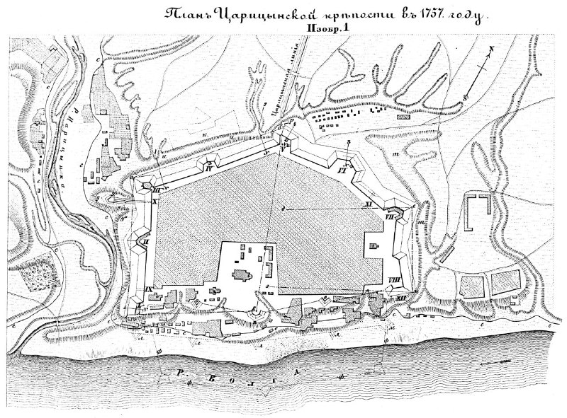 1. План Царицынской крепости в 1757 …