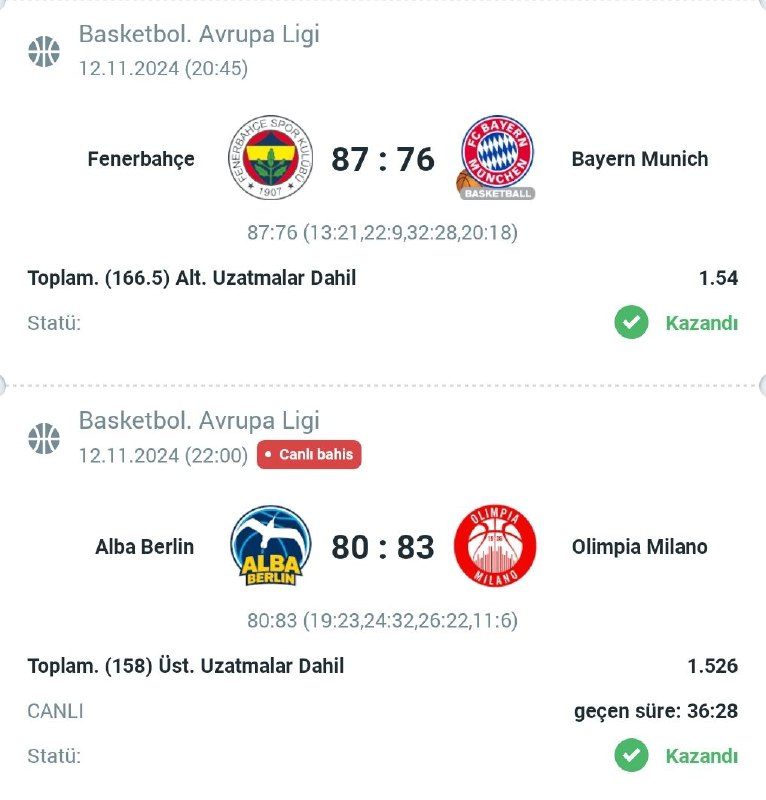 **Premium Kombine Kazandı (2.35)***✅******✅***