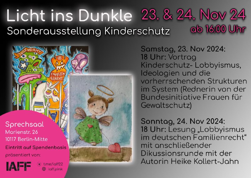 **Licht ins Dunkle - Sonderausstellung KINDERSCHUTZ**