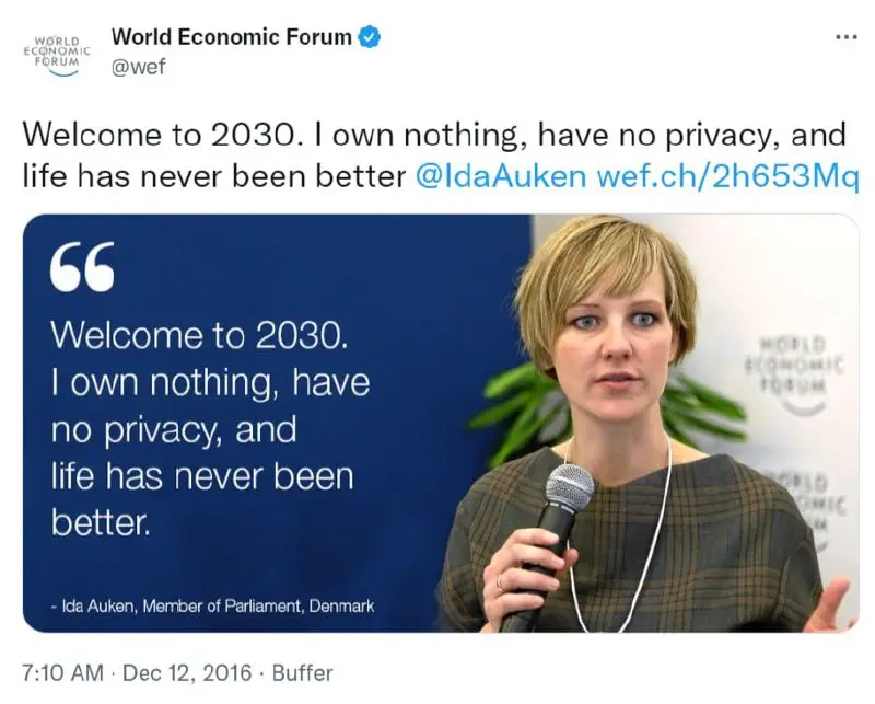 WEF meme dropped first in 2016