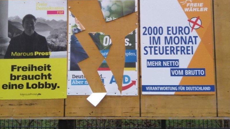 **AfD-Gegner in Füssen bei Plakate-Diebstahl erwischt**