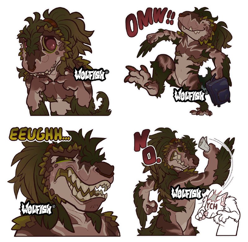 finished sticker pack commission!