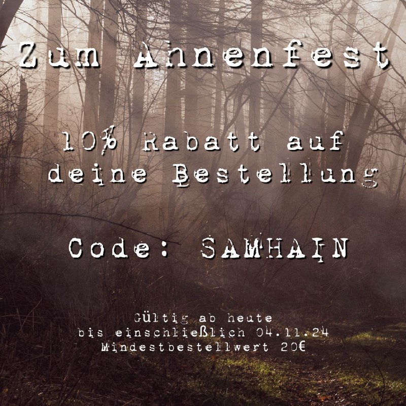 Zum Ahnenfest gibt es 10% auf …