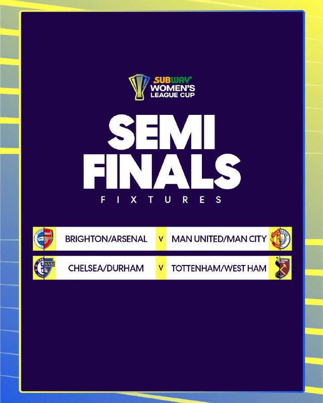 The semi final fixtures for the …