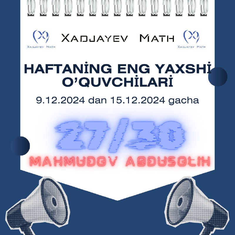 Xadjayev Math