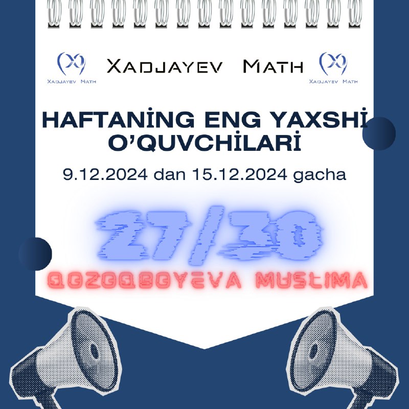 Xadjayev Math