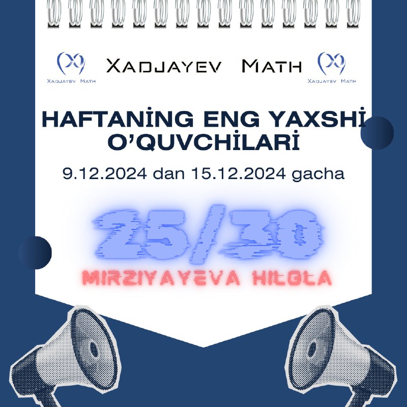 Xadjayev Math