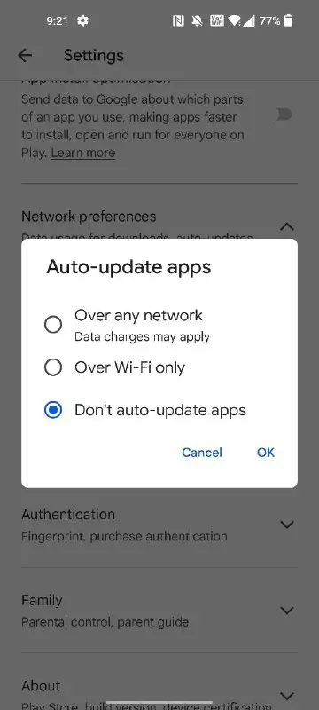 Turn off your auto update from …