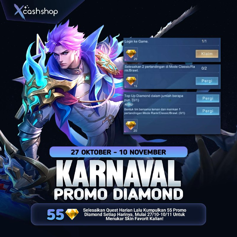 Karnaval Promo Diamond Kini Telah Hadir …