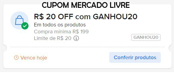 **CUPOM MERCADO LIVRE