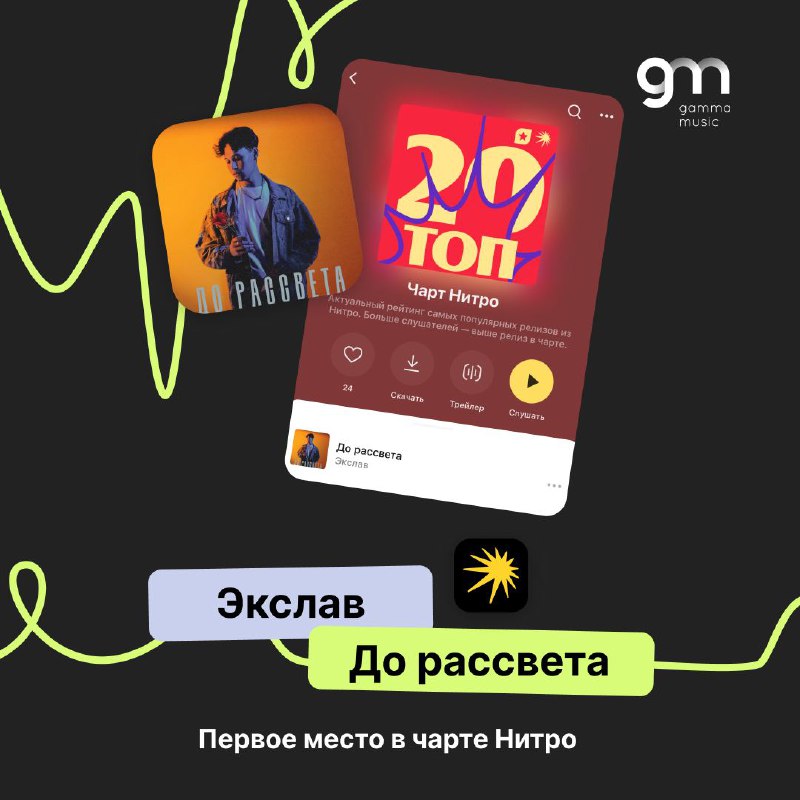 ***🎶******🔝*** [Экслав](https://t.me/xluvmusic) на первом месте в …