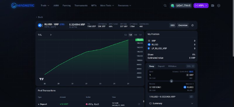 *****🟢***** **RLUSD/XRP** **AMM Pool launched!**