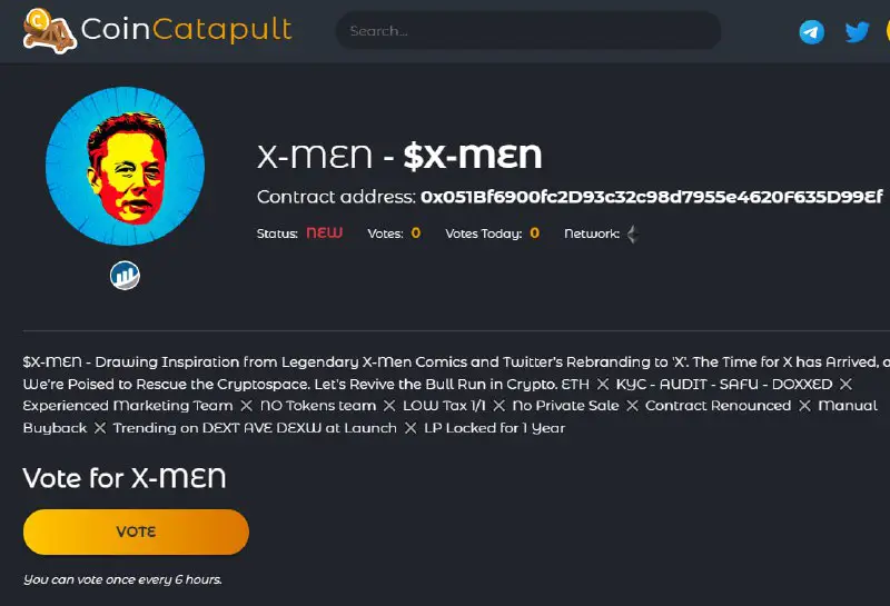 ***🔥*** **Vote for X-MEN on CoinCatapult!** …