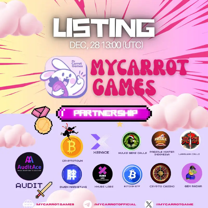*****📢*** Official Listing Announcement: MyCarrot.Games**