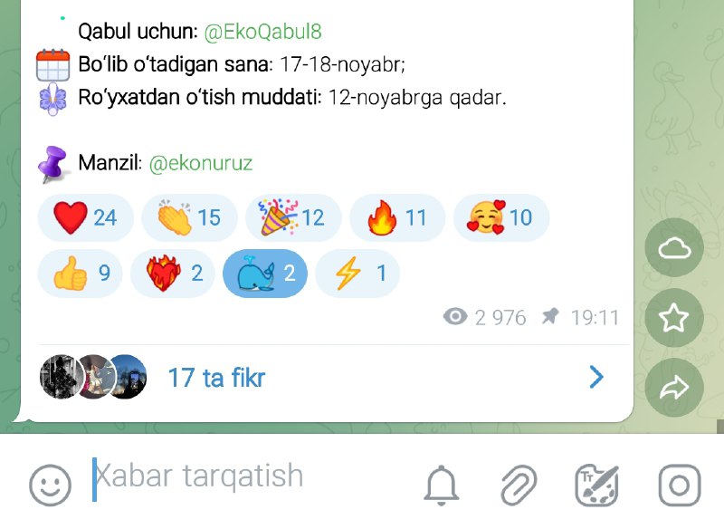 Loyihamni 8-mavsumini boshlaganimga hali bir kun …